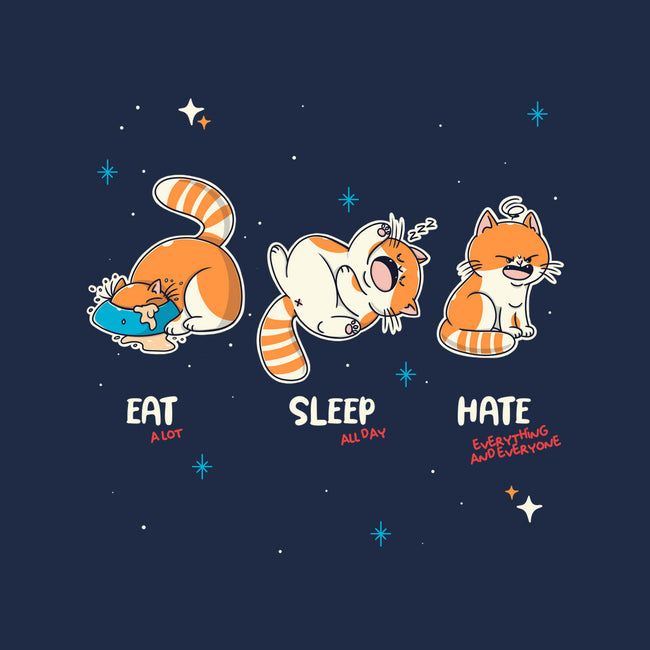 Eat Sleep Hate-None-Glossy-Sticker-Freecheese