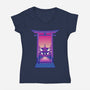 Magic Door-Womens-V-Neck-Tee-sebasebi