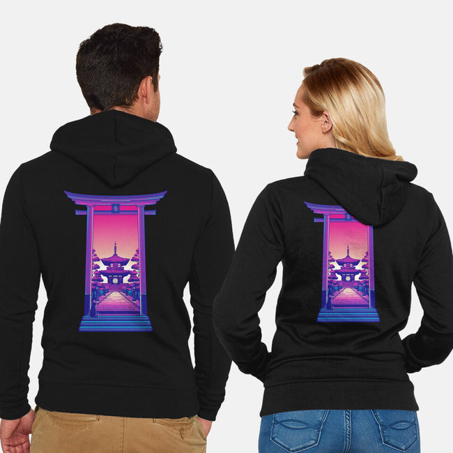 Magic Door-Unisex-Zip-Up-Sweatshirt-sebasebi