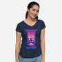 Magic Door-Womens-V-Neck-Tee-sebasebi