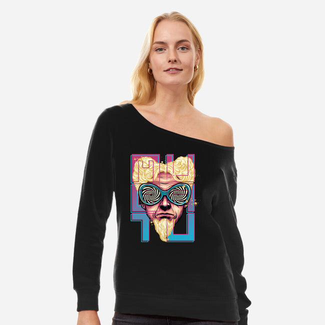 Fashion Icon-Womens-Off Shoulder-Sweatshirt-glitchygorilla