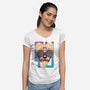 Fashion Icon-Womens-V-Neck-Tee-glitchygorilla