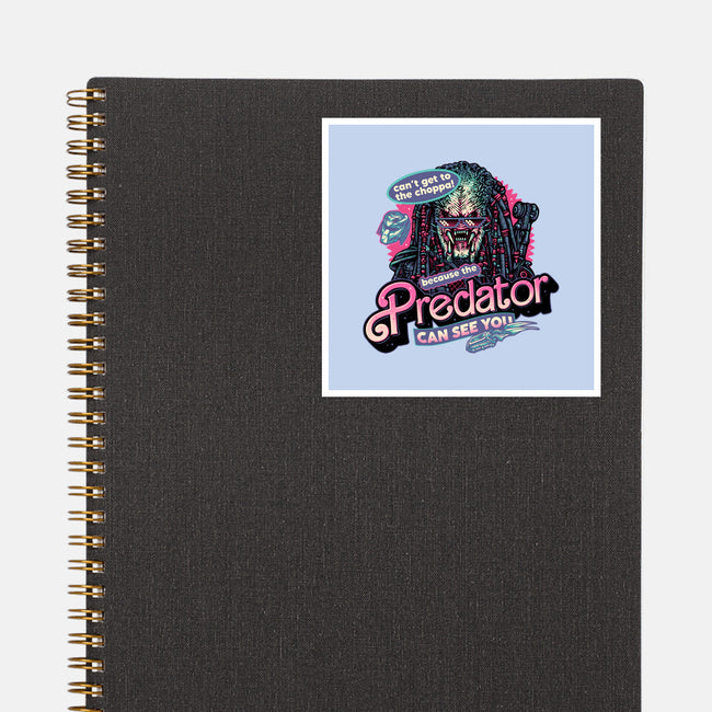 Predator Can See You-None-Glossy-Sticker-glitchygorilla