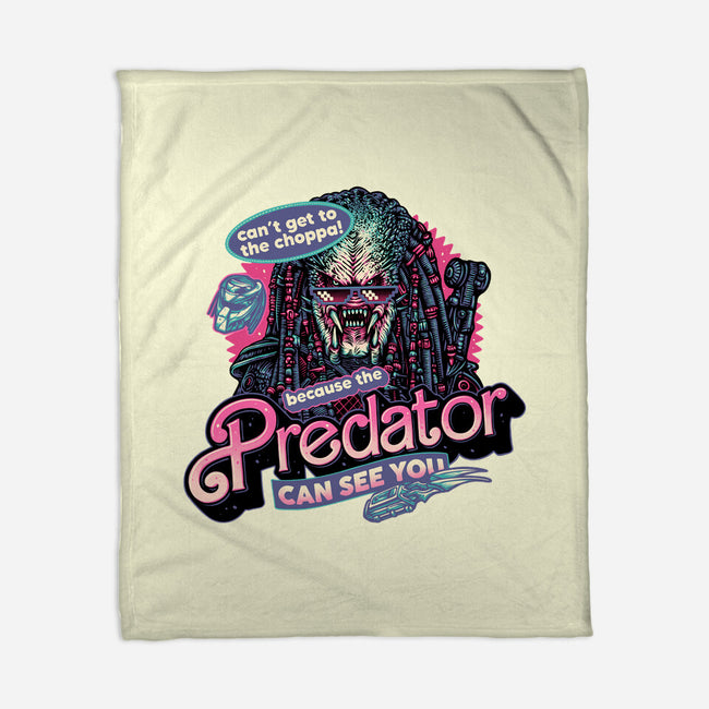 Predator Can See You-None-Fleece-Blanket-glitchygorilla