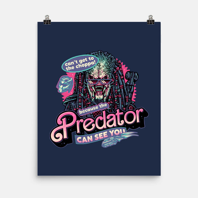 Predator Can See You-None-Matte-Poster-glitchygorilla