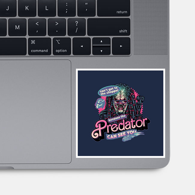 Predator Can See You-None-Glossy-Sticker-glitchygorilla