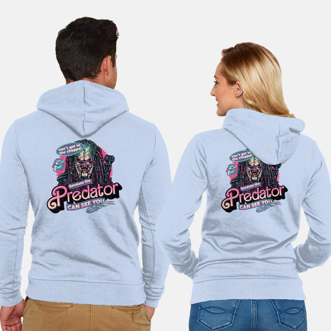 Predator Can See You-Unisex-Zip-Up-Sweatshirt-glitchygorilla