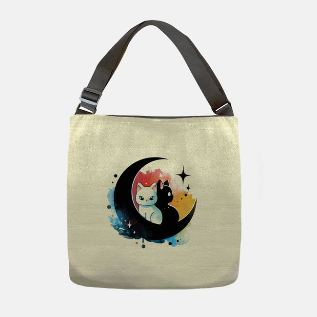 Moon Color Kittens-None-Adjustable Tote-Bag-Vallina84