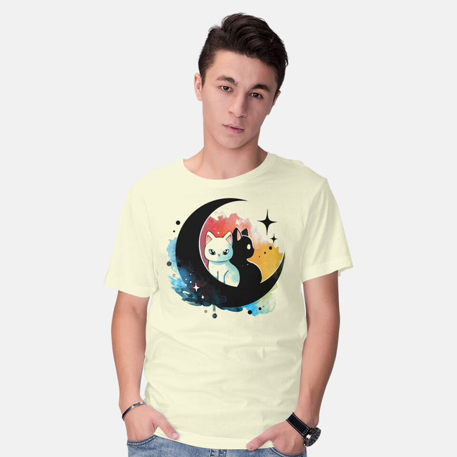 Moon Color Kittens-Mens-Basic-Tee-Vallina84