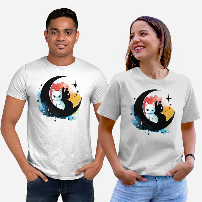 Moon Color Kittens-Unisex-Basic-Tee-Vallina84