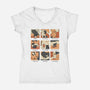 Cat Meme-Womens-V-Neck-Tee-yumie