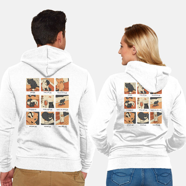 Cat Meme-Unisex-Zip-Up-Sweatshirt-yumie