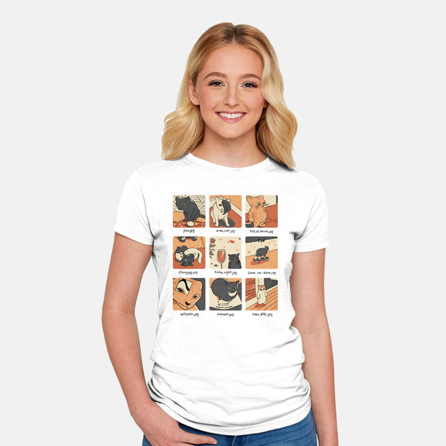 Cat Meme-Womens-Fitted-Tee-yumie