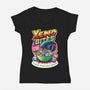 Xeno Bites-Womens-V-Neck-Tee-Joel