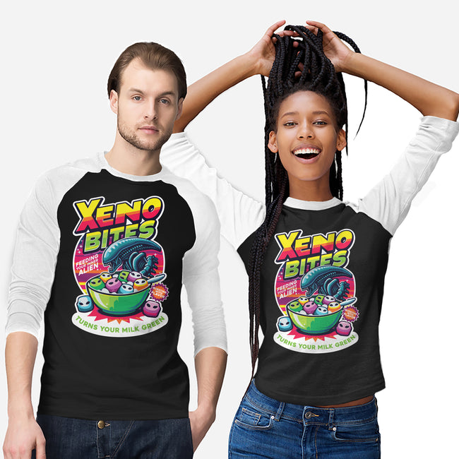 Xeno Bites-Unisex-Baseball-Tee-Joel