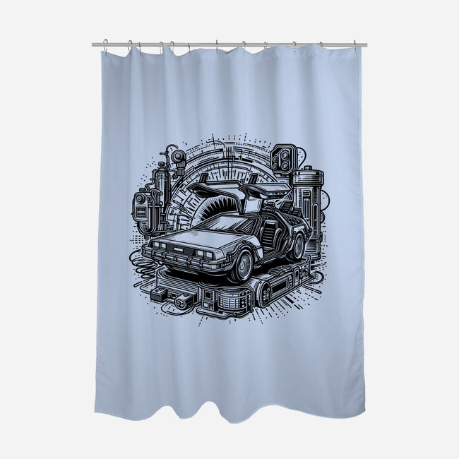 The Time Machine Returns-None-Polyester-Shower Curtain-Joel