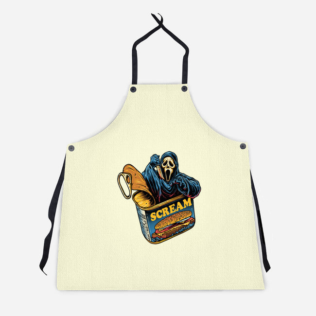 Canned Ghost-Unisex-Kitchen-Apron-glitchygorilla