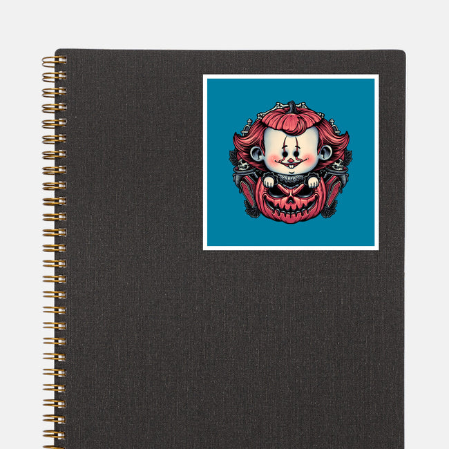 Cute Little Clown-None-Glossy-Sticker-glitchygorilla