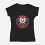 Cute Little Clown-Womens-V-Neck-Tee-glitchygorilla