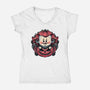 Cute Little Clown-Womens-V-Neck-Tee-glitchygorilla