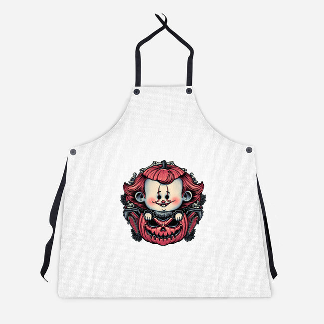 Cute Little Clown-Unisex-Kitchen-Apron-glitchygorilla