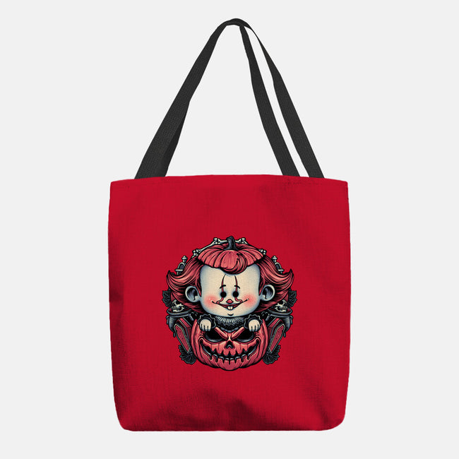 Cute Little Clown-None-Basic Tote-Bag-glitchygorilla