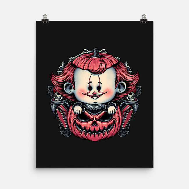 Cute Little Clown-None-Matte-Poster-glitchygorilla