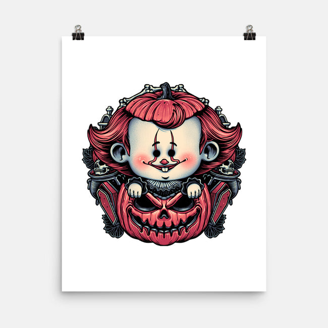 Cute Little Clown-None-Matte-Poster-glitchygorilla