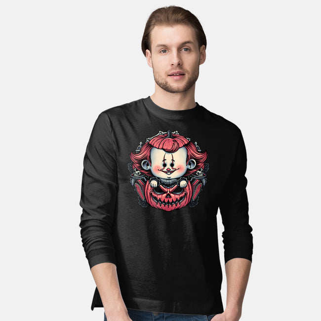 Cute Little Clown-Mens-Long Sleeved-Tee-glitchygorilla