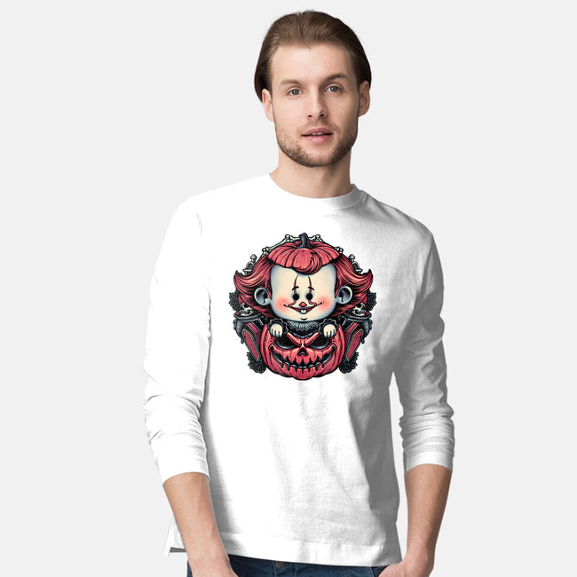 Cute Little Clown-Mens-Long Sleeved-Tee-glitchygorilla