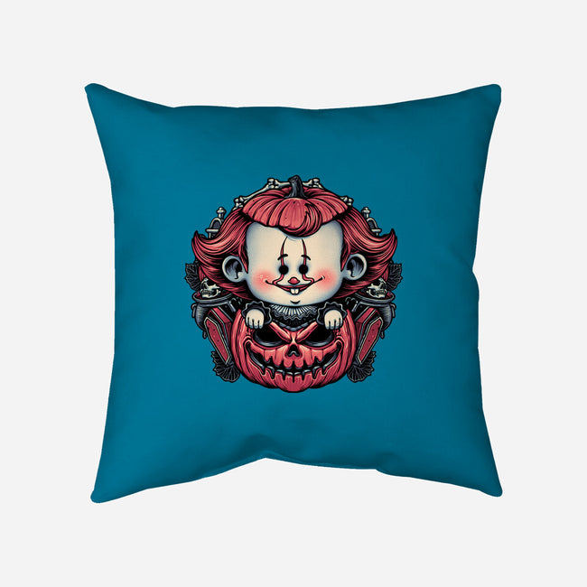 Cute Little Clown-None-Removable Cover w Insert-Throw Pillow-glitchygorilla