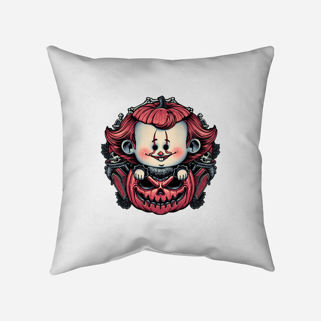 Cute Little Clown-None-Removable Cover w Insert-Throw Pillow-glitchygorilla