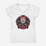 Cute Little Camper-Womens-V-Neck-Tee-glitchygorilla