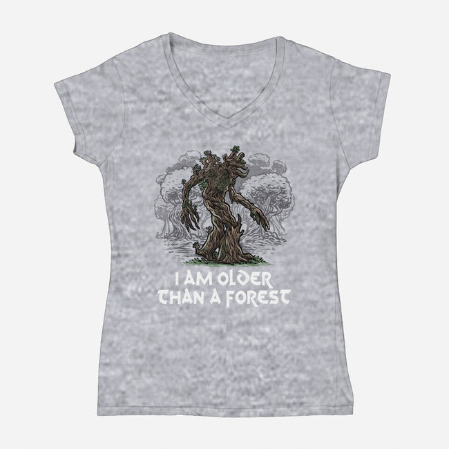 Older Than A Forest-Womens-V-Neck-Tee-zascanauta