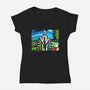 Bob Van Gogh-Womens-V-Neck-Tee-Millersshoryotombo