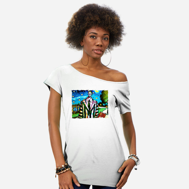 Bob Van Gogh-Womens-Off Shoulder-Tee-Millersshoryotombo