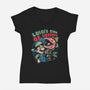 Movie Game Plant-Womens-V-Neck-Tee-Studio Mootant