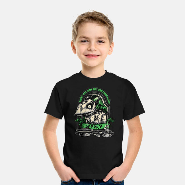 Halloween Dog-Youth-Basic-Tee-glitchygorilla