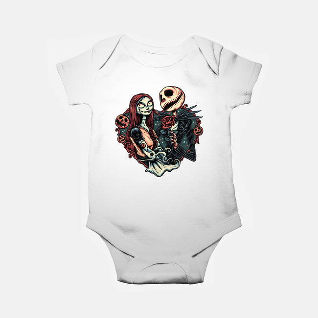 Skeleton Love-Baby-Basic-Onesie-glitchygorilla