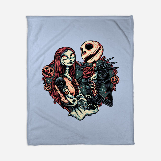 Skeleton Love-None-Fleece-Blanket-glitchygorilla