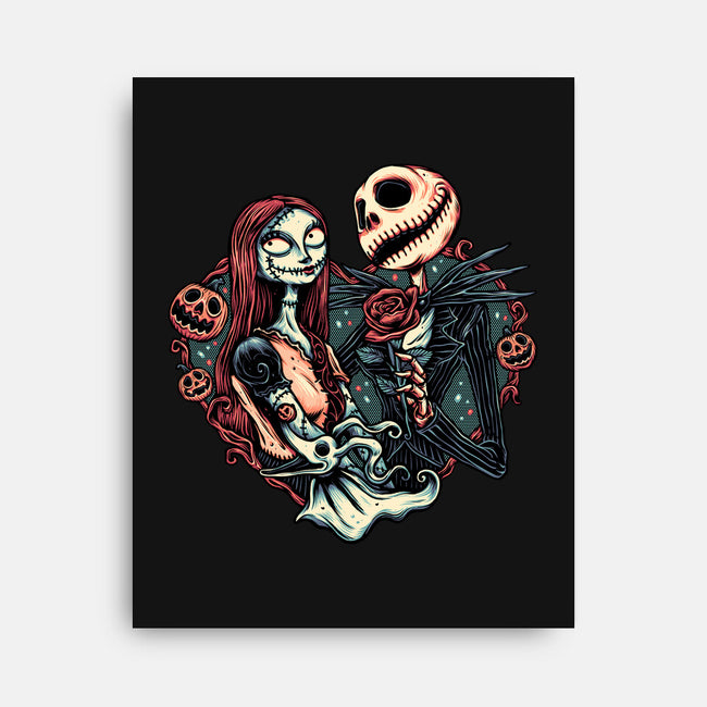 Skeleton Love-None-Stretched-Canvas-glitchygorilla