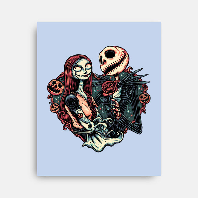 Skeleton Love-None-Stretched-Canvas-glitchygorilla