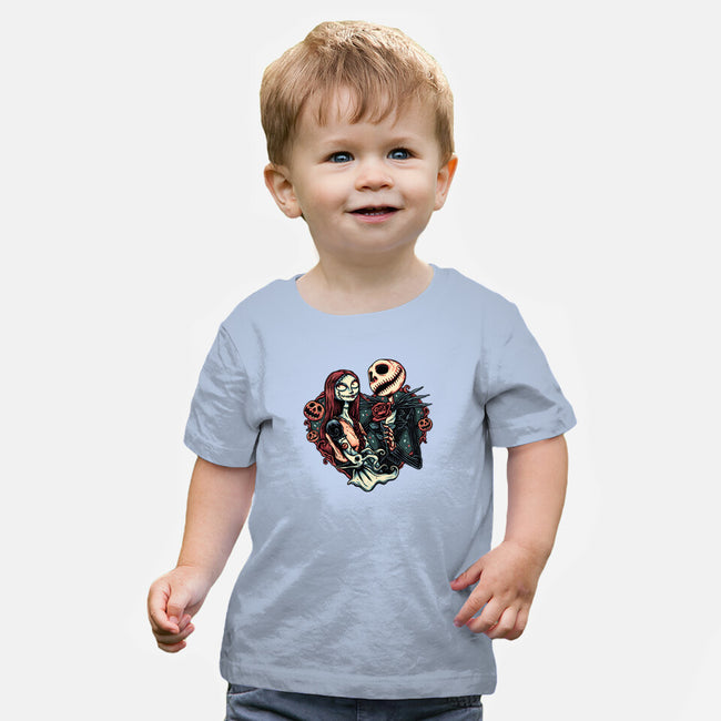 Skeleton Love-Baby-Basic-Tee-glitchygorilla