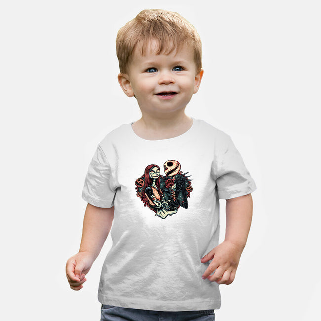 Skeleton Love-Baby-Basic-Tee-glitchygorilla