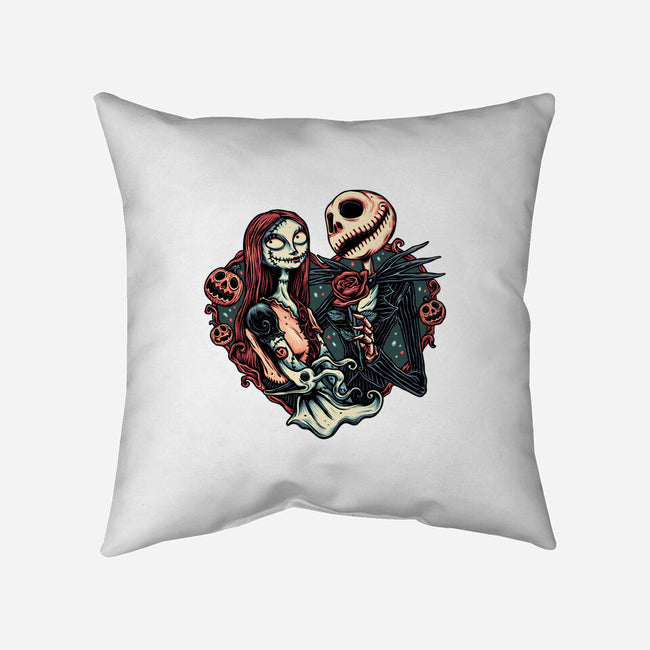 Skeleton Love-None-Removable Cover w Insert-Throw Pillow-glitchygorilla