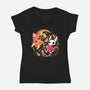 Winner Loser Dice Dragon-Womens-V-Neck-Tee-Vallina84