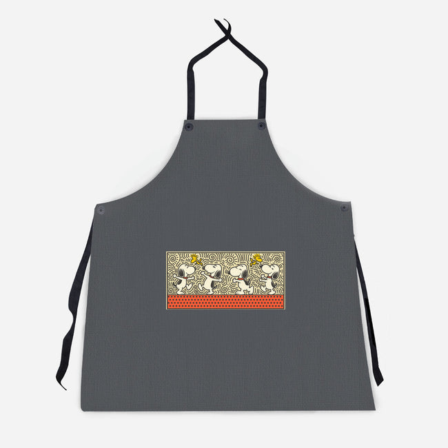 Doodle Friends-Unisex-Kitchen-Apron-erion_designs