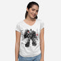 Tyrannical Leader Sumi-e-Womens-V-Neck-Tee-DrMonekers