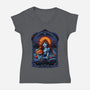 Autumn Wind-Womens-V-Neck-Tee-daobiwan