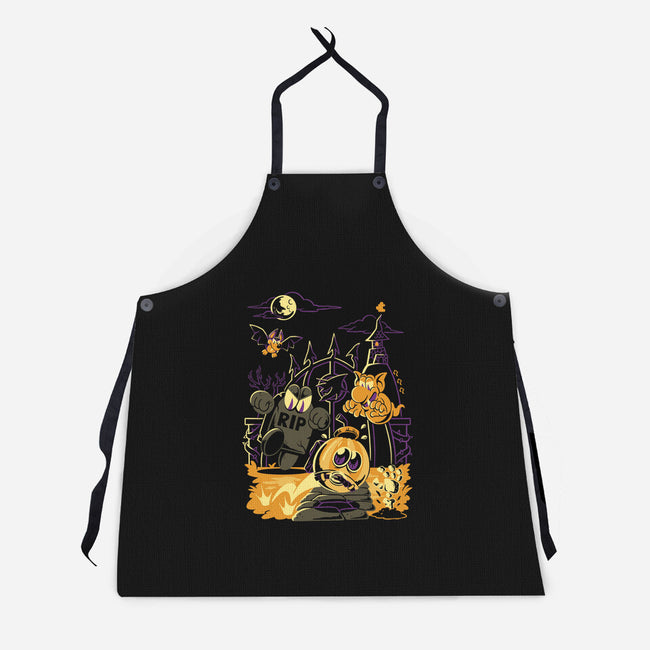 Jigging Into Madness-Unisex-Kitchen-Apron-Henrique Torres